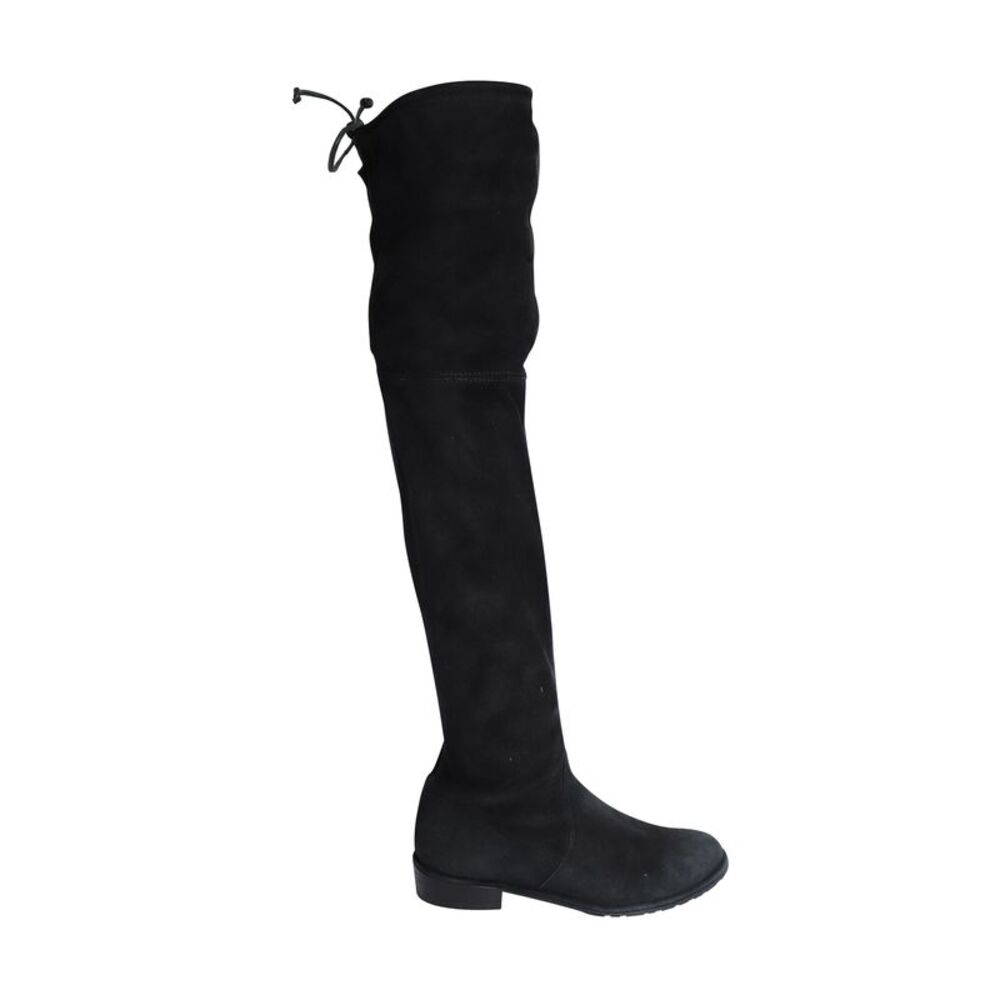 Stuart Weitzman Lowland Over The Knee Boots in Black Suede